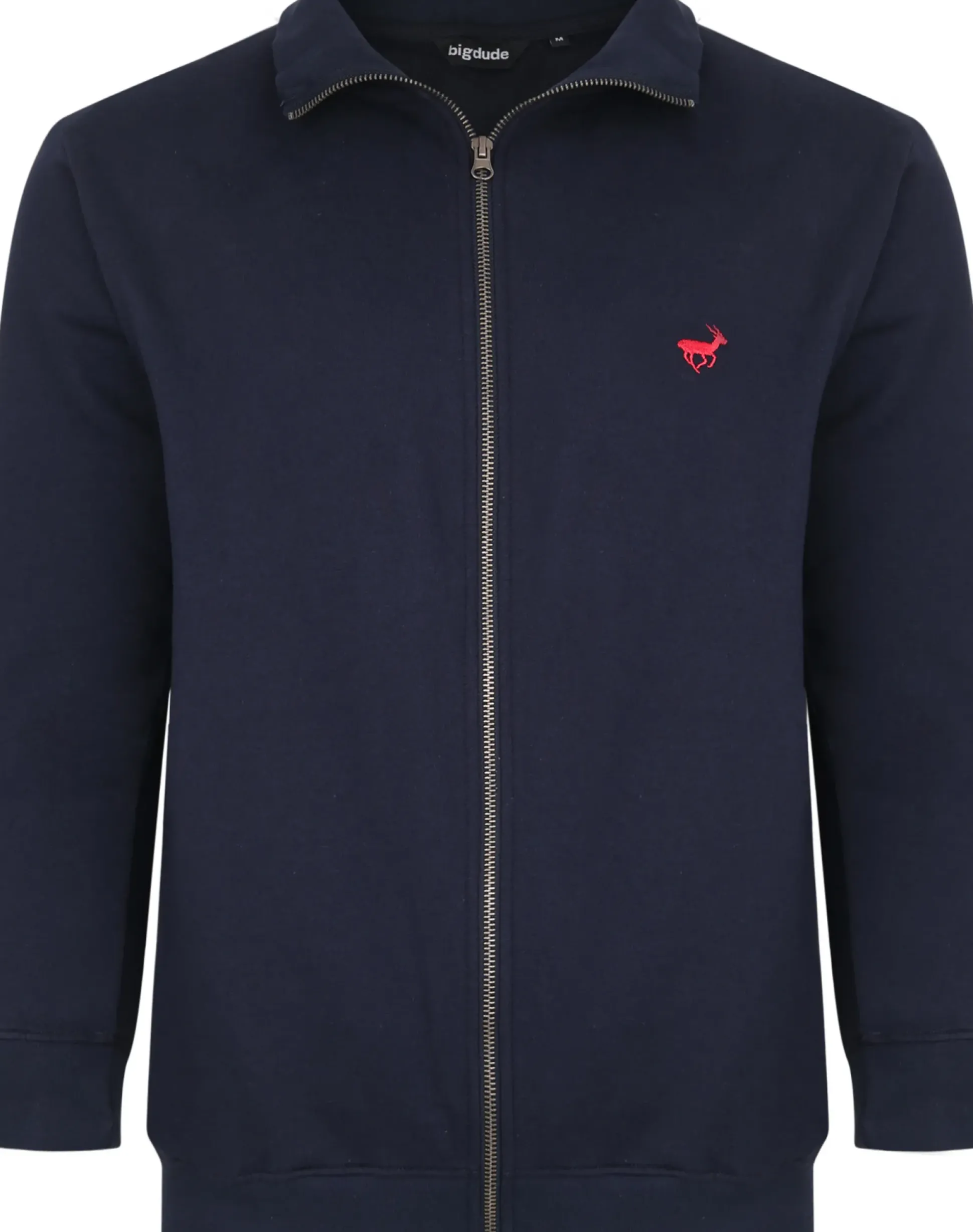 Bigdude Funnel Neck Full Zip Sweatshirt Navy