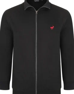 Bigdude Funnel Neck Full Zip Sweatshirt Black