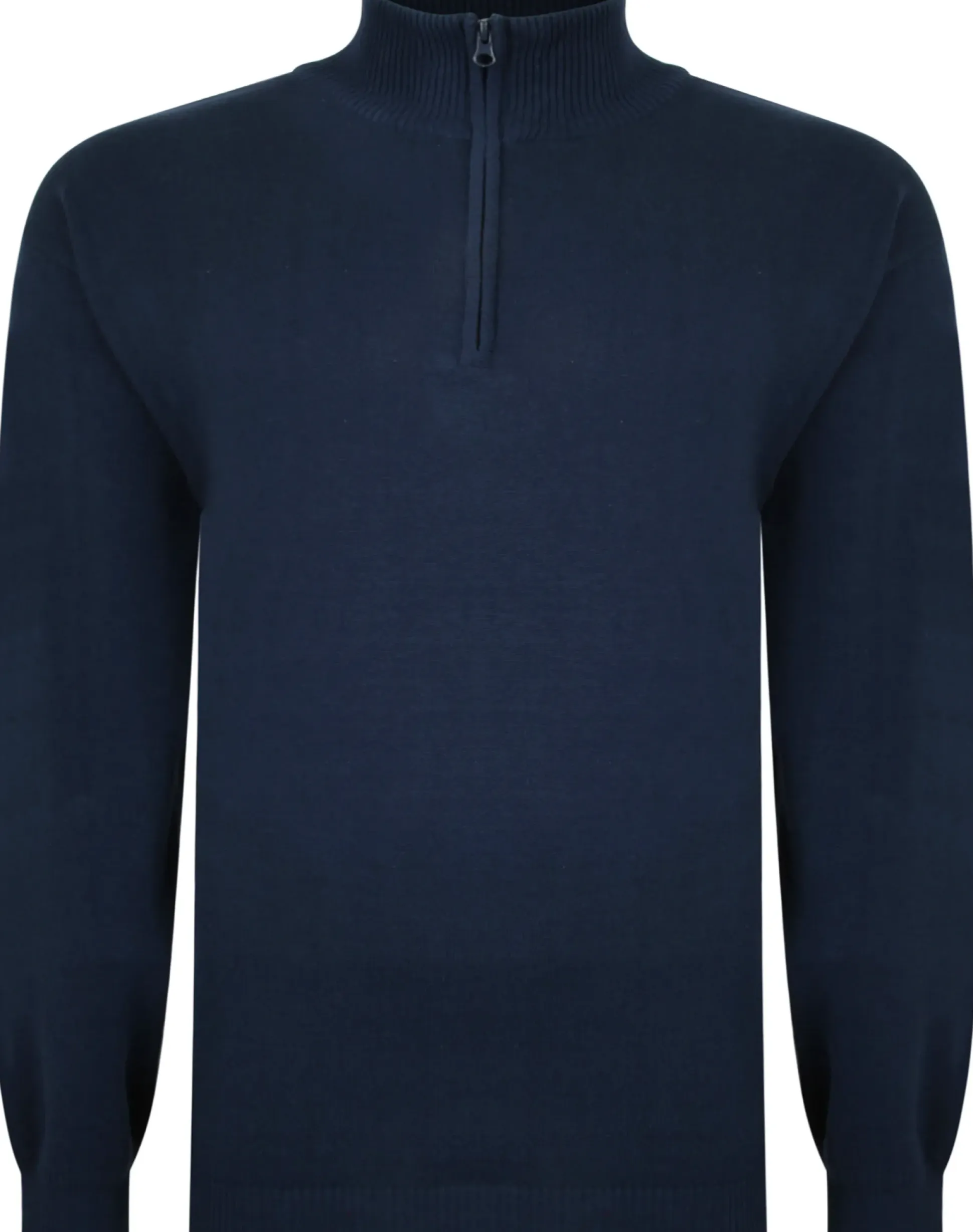 Bigdude Half Zip Knitted Jumper Navy
