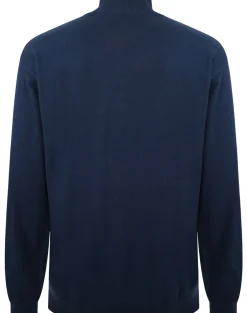 Bigdude Half Zip Knitted Jumper Navy