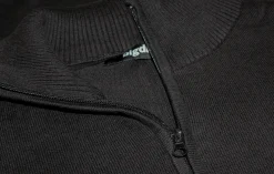 Bigdude Half Zip Knitted Jumper Black