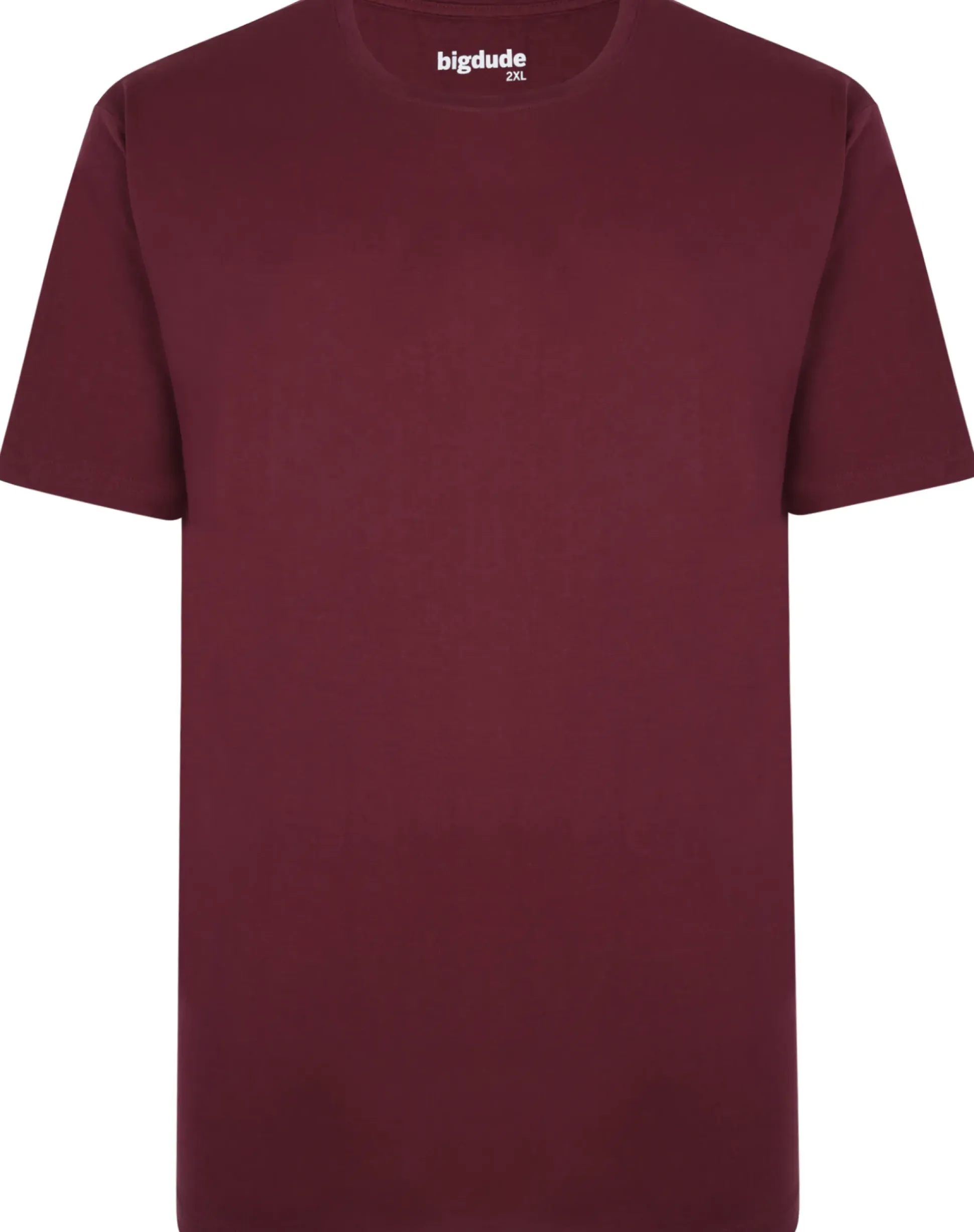Bigdude Heavy Weight Plain T-Shirt Burgundy