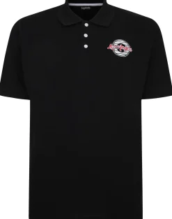 Bigdude LA Embroidered Polo Shirt Black