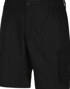 Bigdude Light Weight Elasticated Waist Cargo Shorts Black