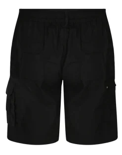 Bigdude Light Weight Elasticated Waist Cargo Shorts Black