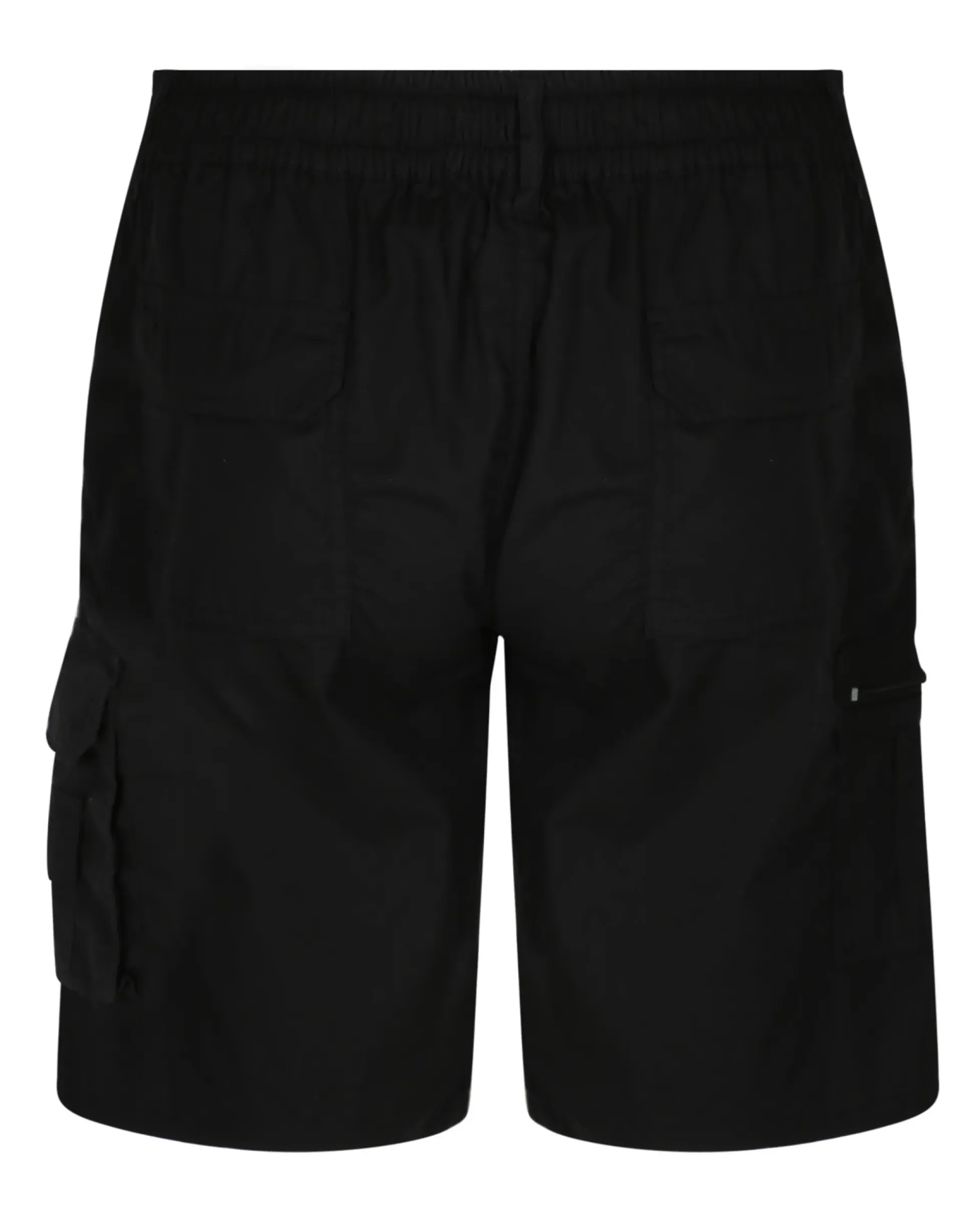 Bigdude Light Weight Elasticated Waist Cargo Shorts Black