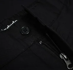 Bigdude Light Weight Elasticated Waist Cargo Shorts Black