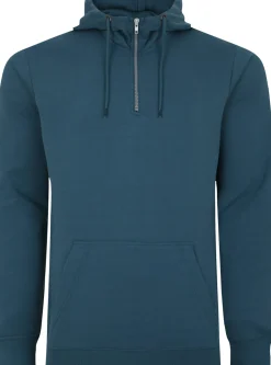 Bigdude Lightweight Half Zip Hoody Petrol