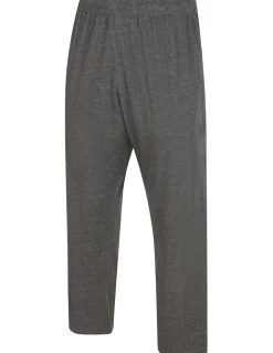 Bigdude Lightweight Jersey Open Hem Joggers Charcoal Marl