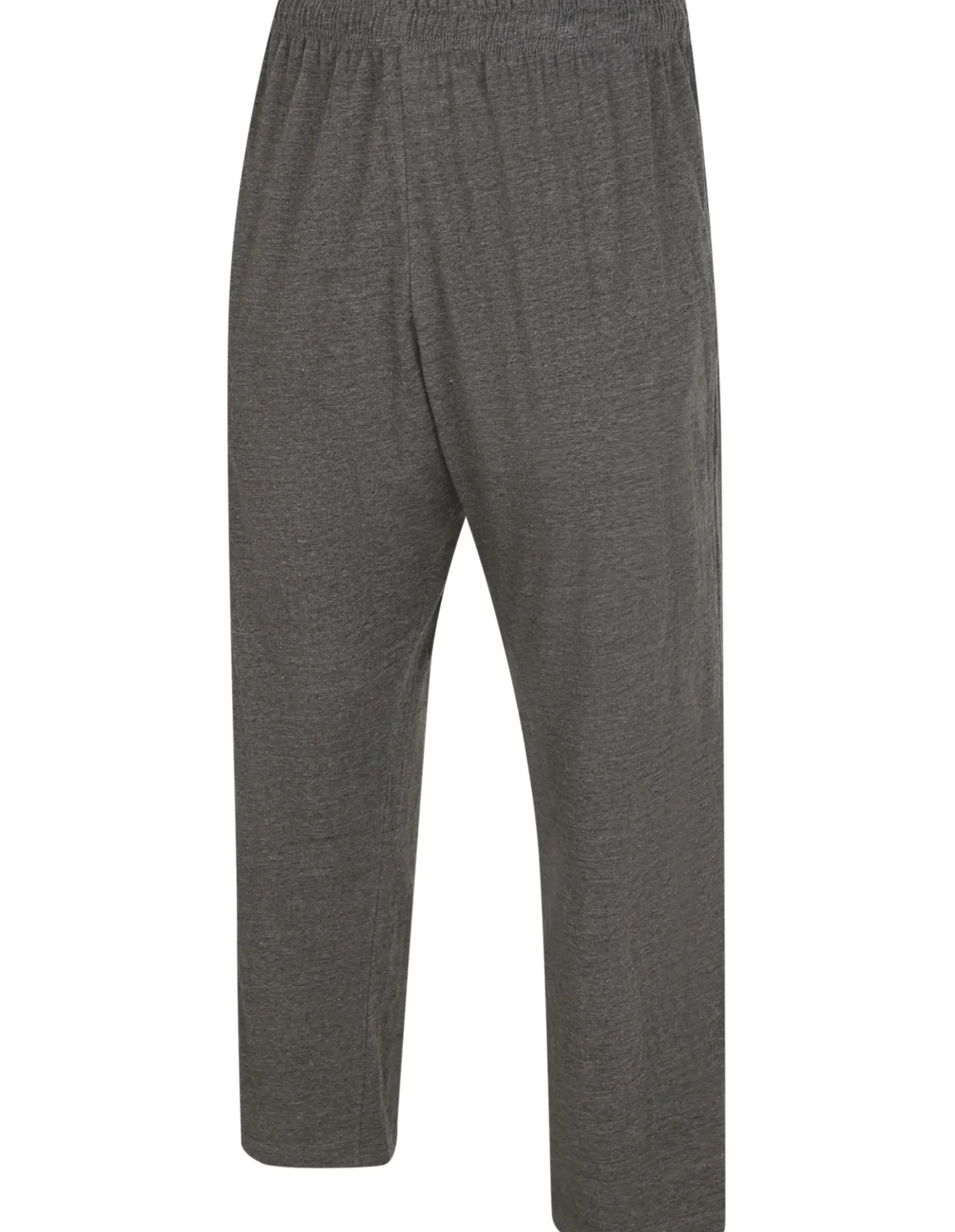 Bigdude Lightweight Jersey Open Hem Joggers Charcoal Marl