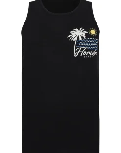 Bigdude Lightweight Summer Print Vest Black