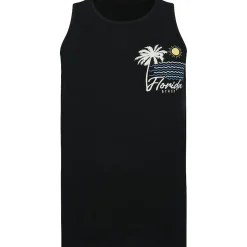 Bigdude Lightweight Summer Print Vest Black Tall