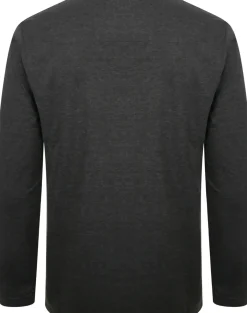 Bigdude Long Sleeve Marl T-Shirt Charcoal