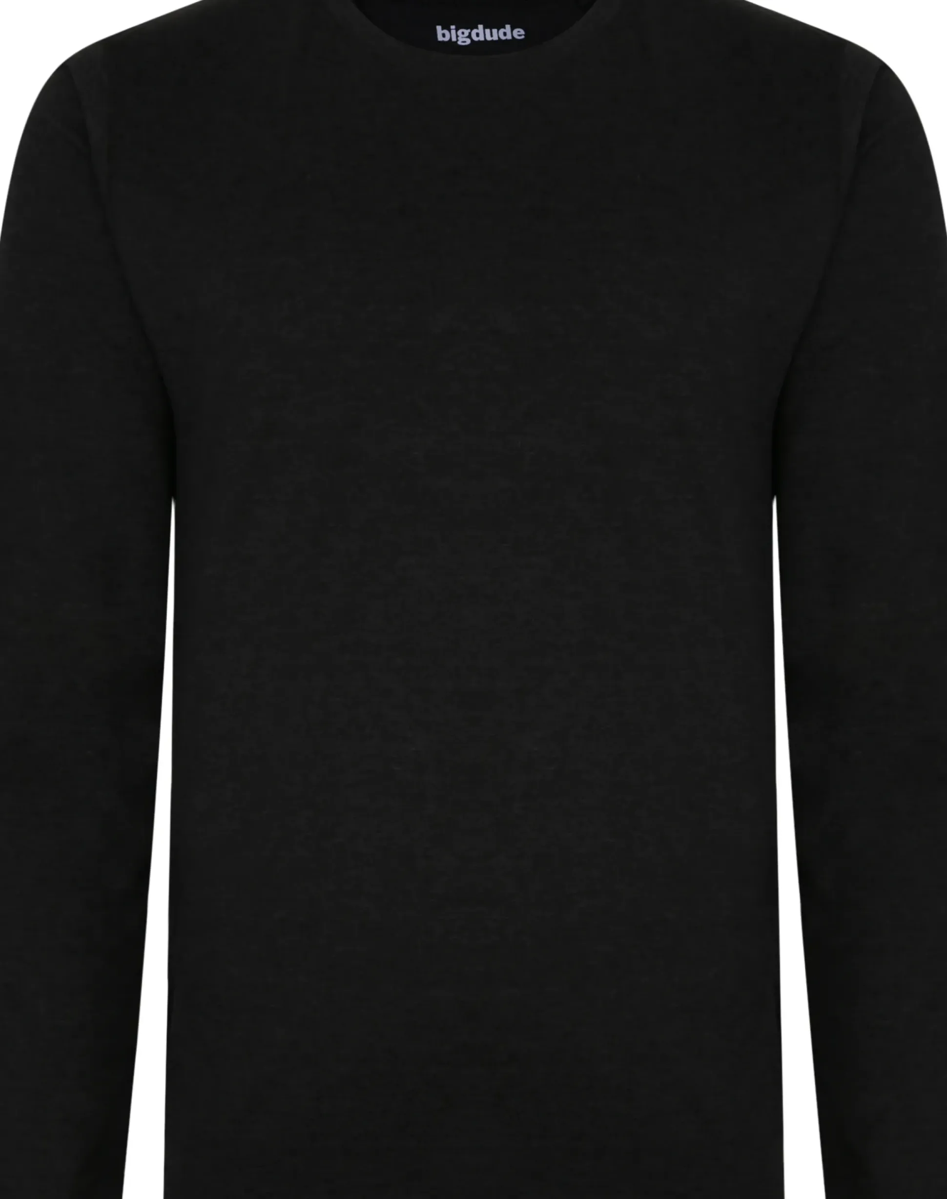 Bigdude Long Sleeve Marl T-Shirt Charcoal Tall