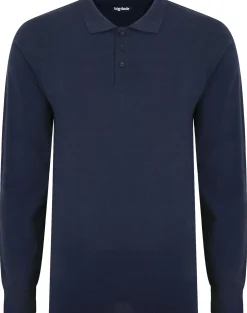 Bigdude Long Sleeve Polo Shirt Charcoal Marl
