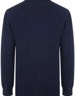 Bigdude Long Sleeve Polo Shirt Charcoal Marl