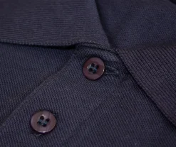 Bigdude Long Sleeve Polo Shirt Charcoal Marl