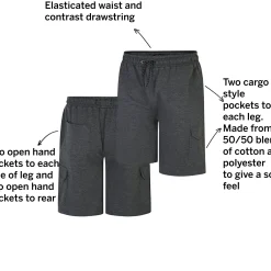 Bigdude Loopback Cargo Shorts Charcoal