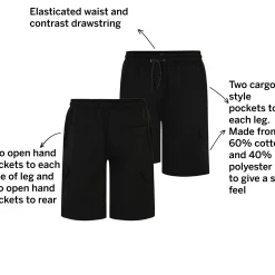 Bigdude Loopback Cargo Shorts Black