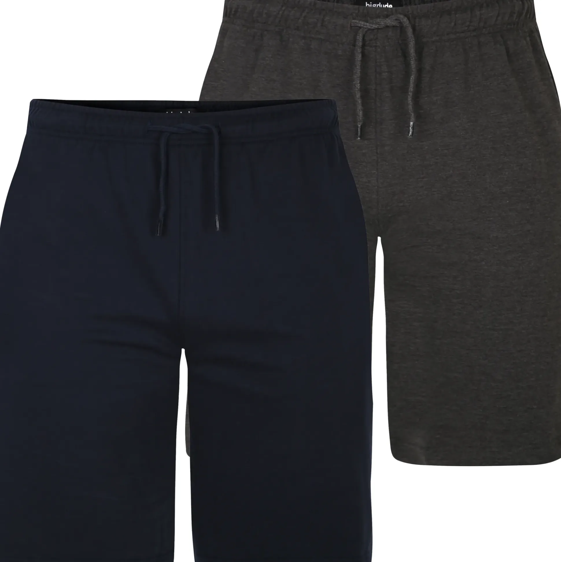 Bigdude Loopback Jogger Shorts Twin Pack Charcoal/Navy