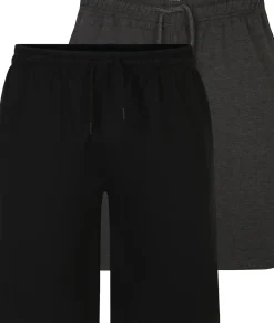 Bigdude Loopback Jogger Shorts Twin Pack Black/Charcoal