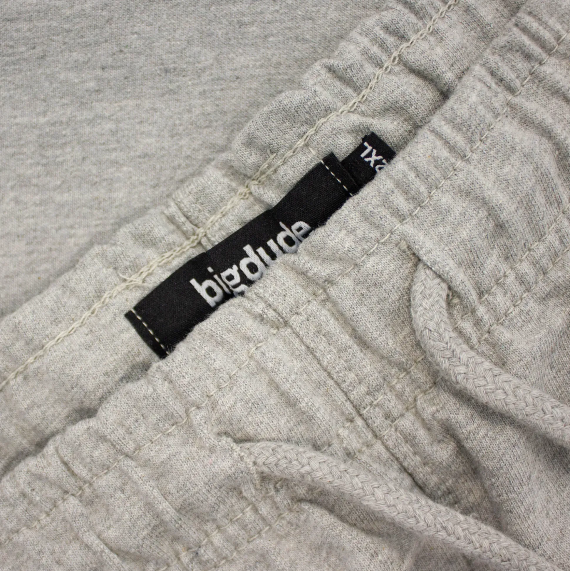 Bigdude Loop Back Jogger Shorts Grey Marl