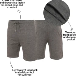 Bigdude Loop Back Jogger Shorts Charcoal