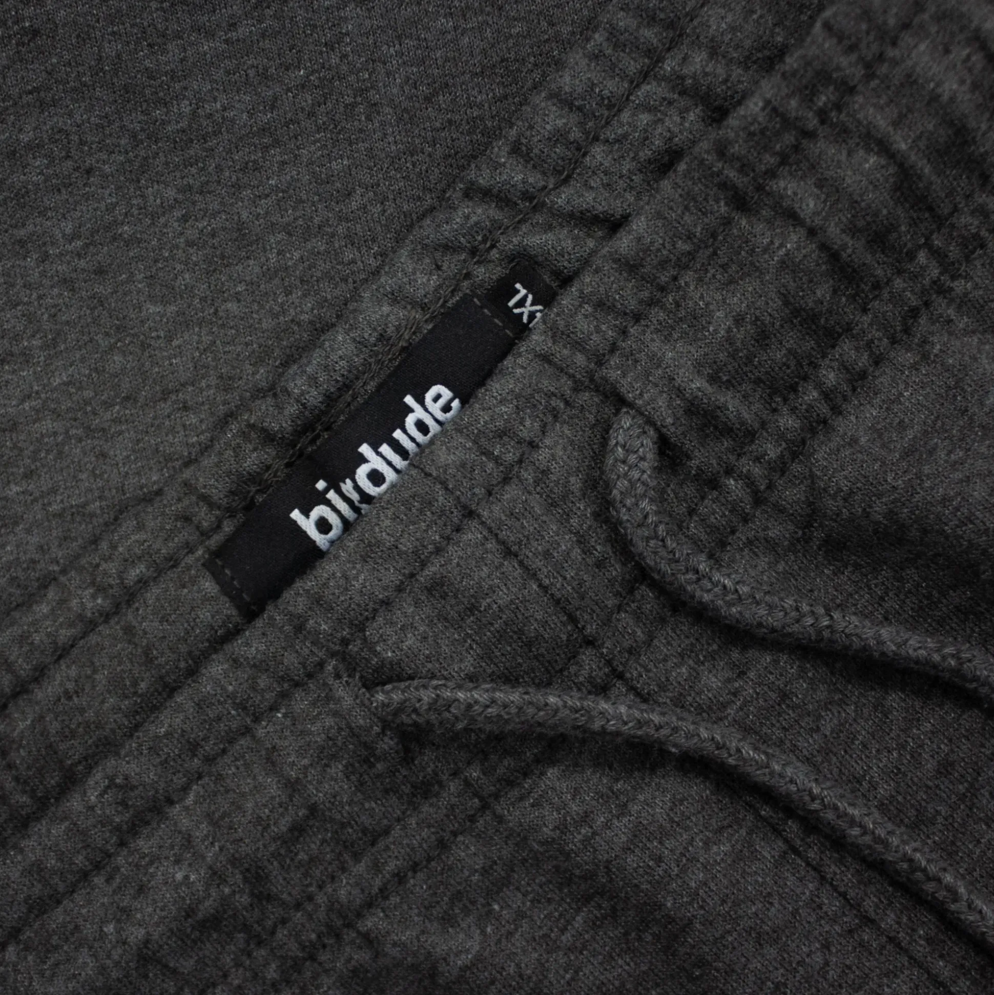 Bigdude Loop Back Jogger Shorts Charcoal