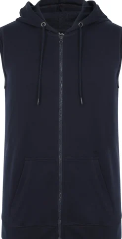 Bigdude Loop Back Sleeveless Hoody Navy