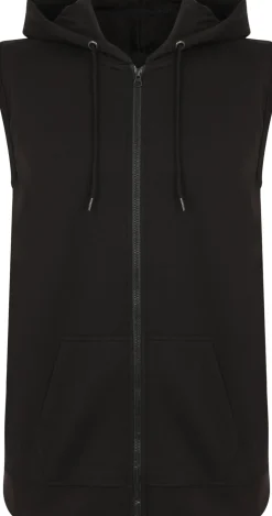 Bigdude Loop Back Sleeveless Hoody Black Tall