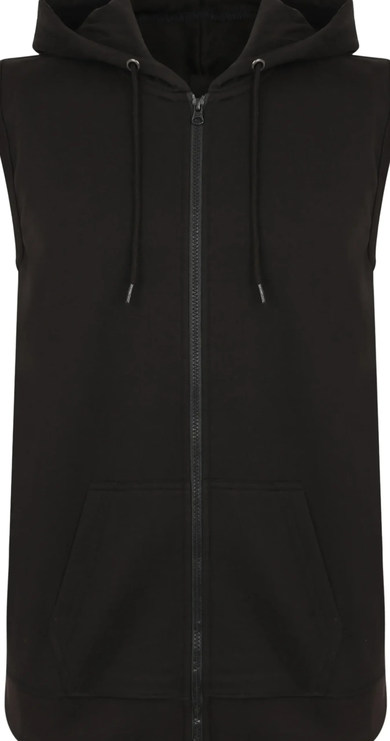 Bigdude Loop Back Sleeveless Hoody Black Tall