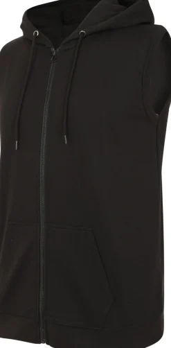 Bigdude Loop Back Sleeveless Hoody Black Tall