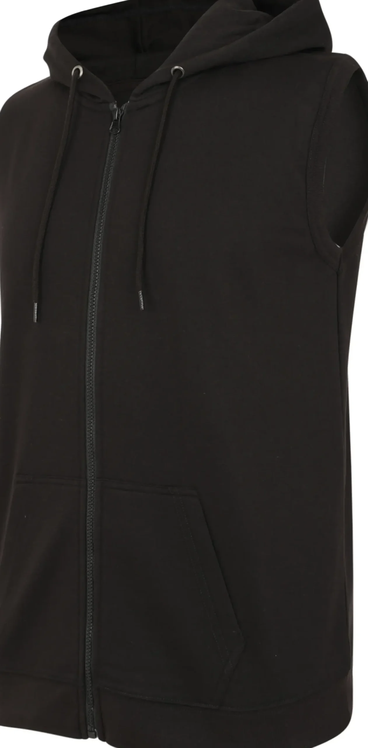 Bigdude Loop Back Sleeveless Hoody Black Tall