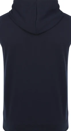 Bigdude Loop Back Sleeveless Hoody Navy Tall