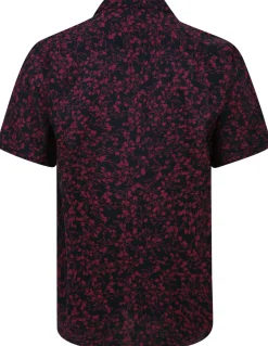Bigdude Meadow Viscose Relaxed Collar Shirt Navy