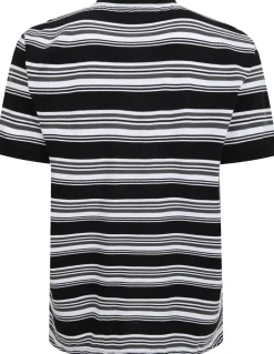 Bigdude Multi Striped Pique Polo Charcoal