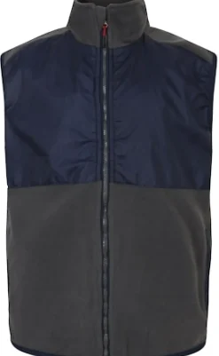 Bigdude Nylon Polar Fleece Gilet Navy/Charcoal