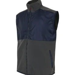 Bigdude Nylon Polar Fleece Gilet Navy/Charcoal