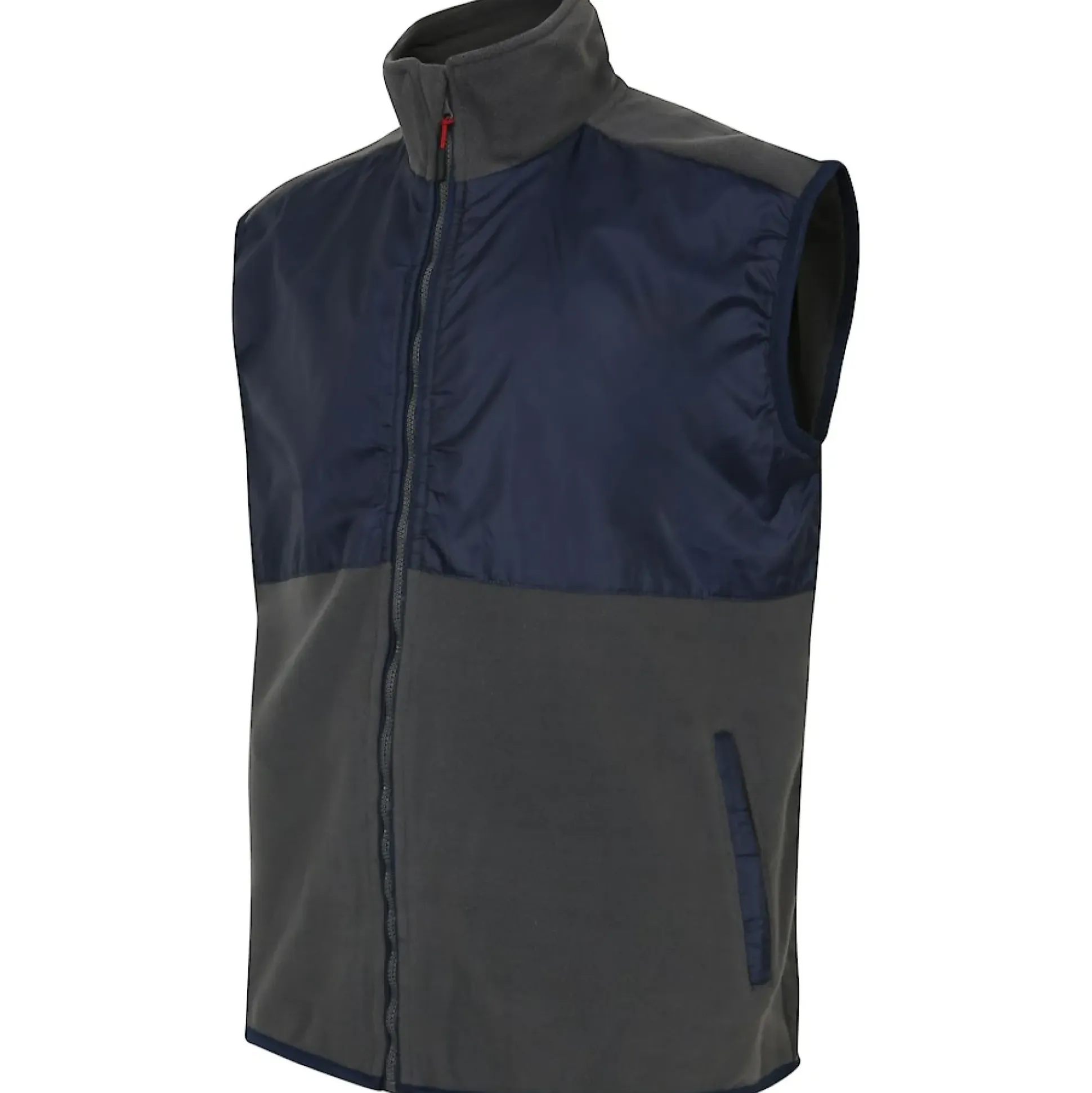 Bigdude Nylon Polar Fleece Gilet Navy/Charcoal