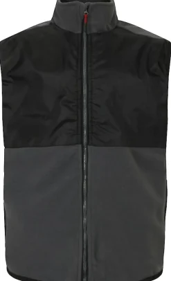 Bigdude Nylon Polar Fleece Gilet Black/Charcoal