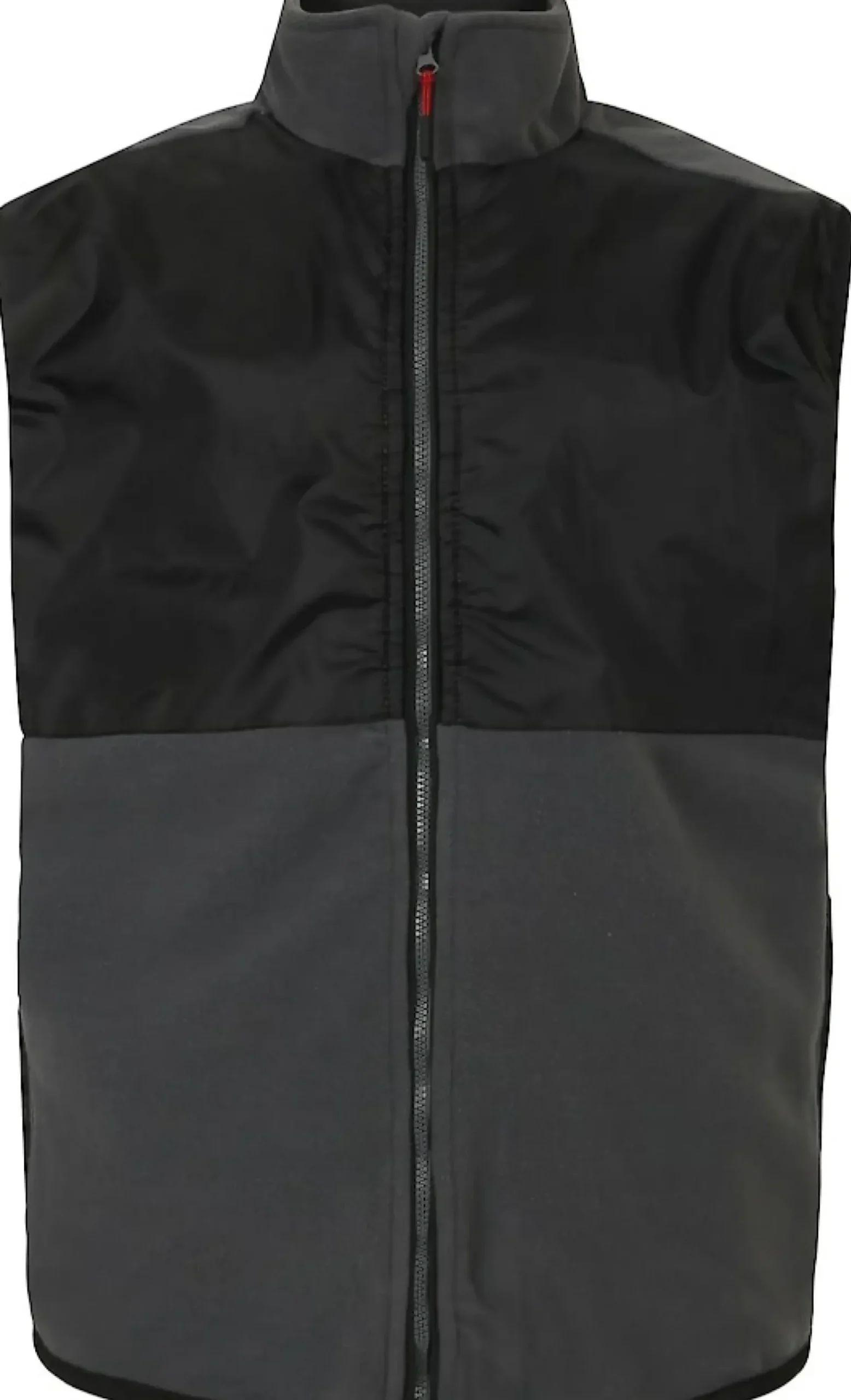 Bigdude Nylon Polar Fleece Gilet Black/Charcoal