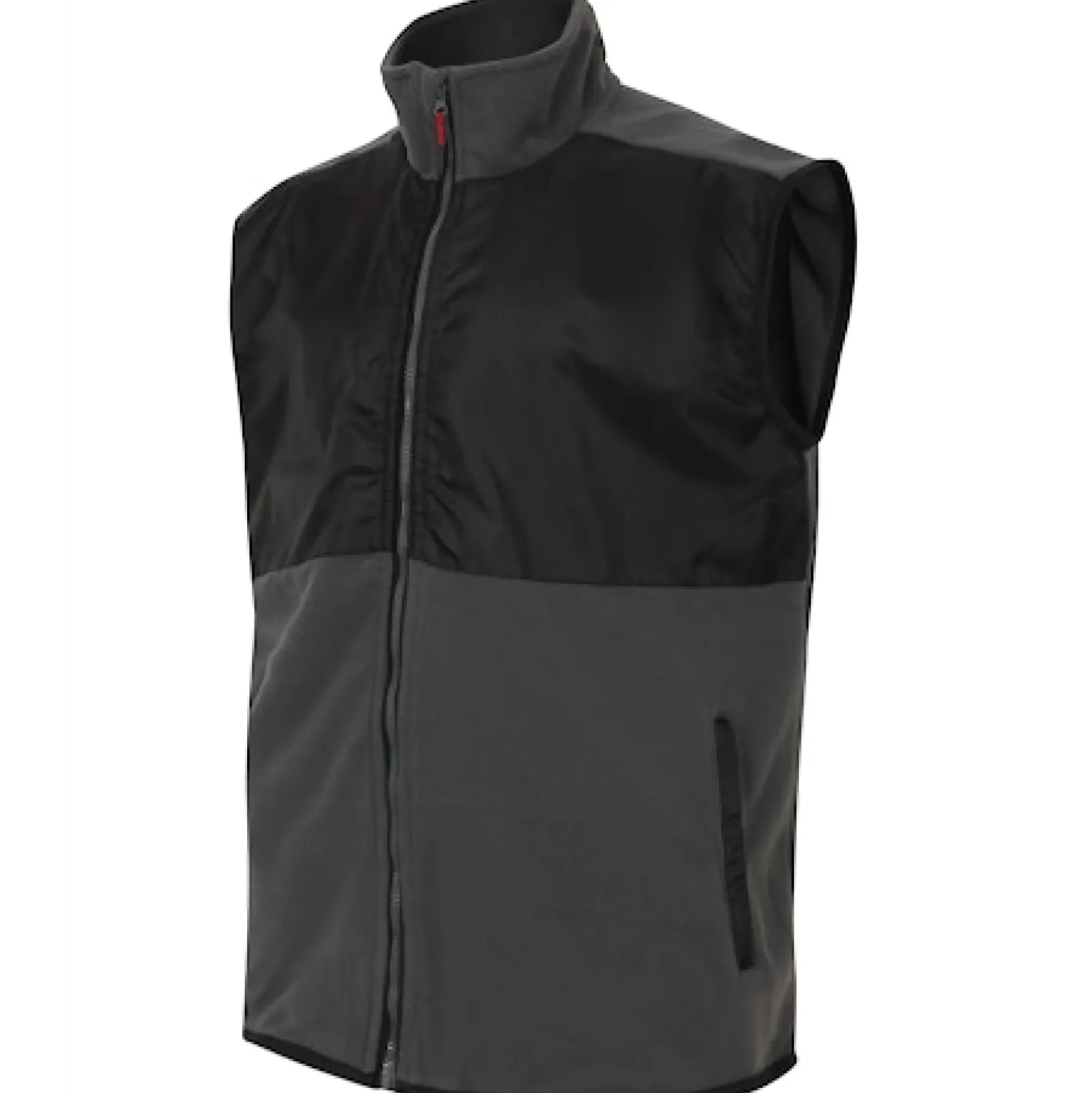 Bigdude Nylon Polar Fleece Gilet Black/Charcoal