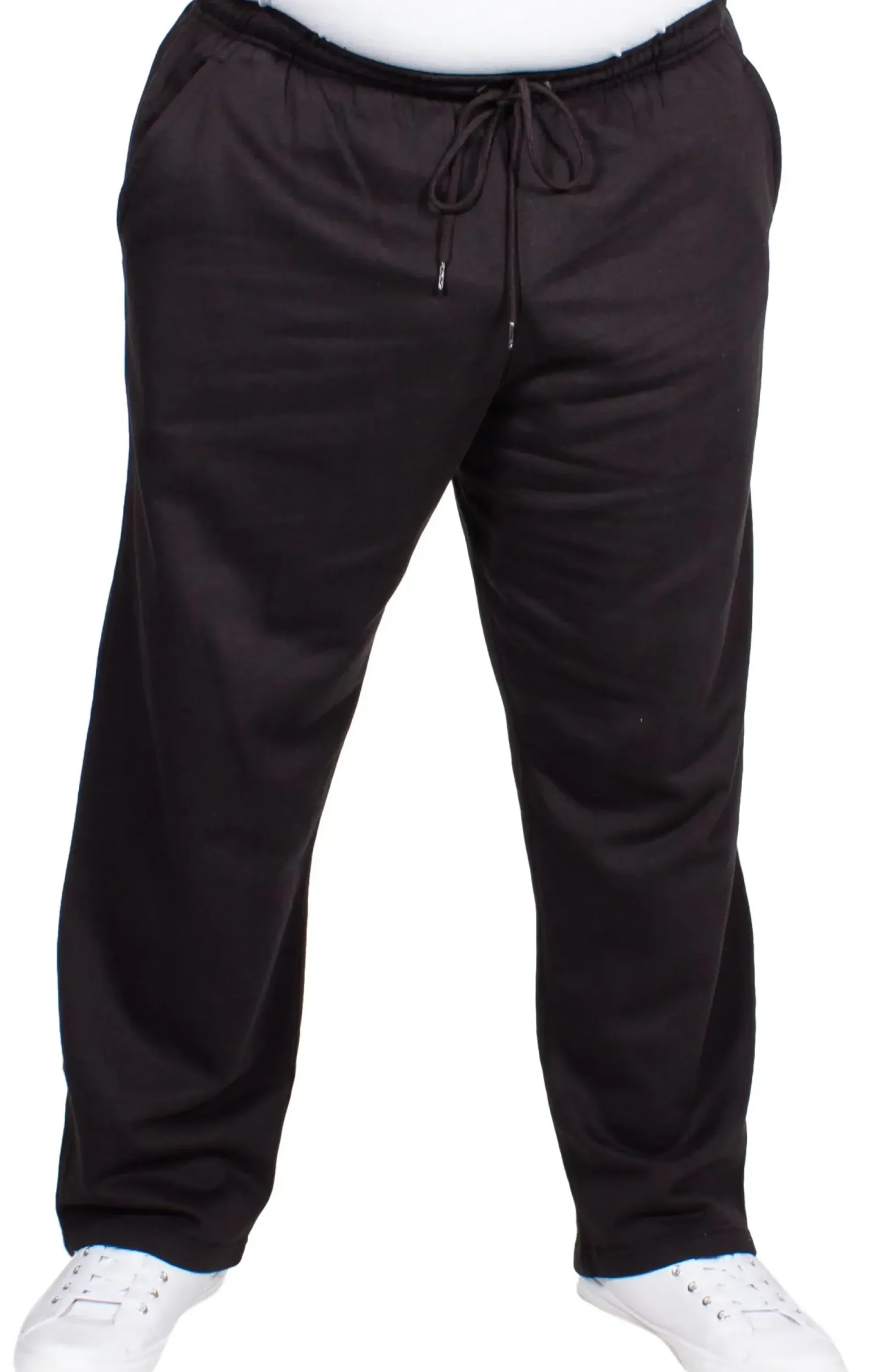 Bigdude Open Hem Joggers Black