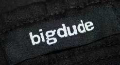 Bigdude Open Hem Joggers Black