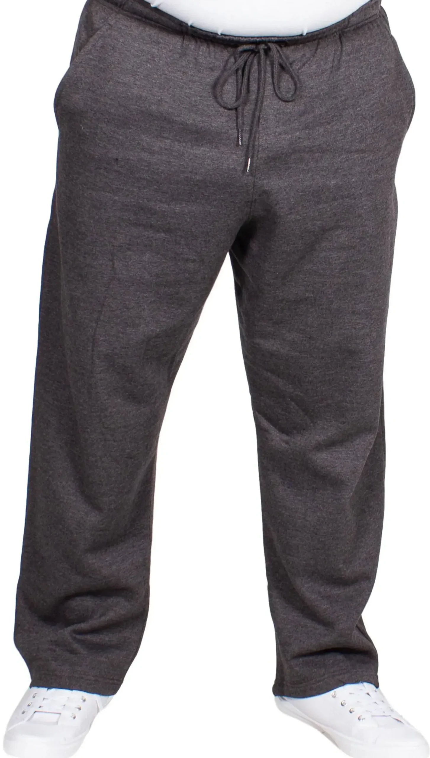 Bigdude Open Hem Joggers Charcoal