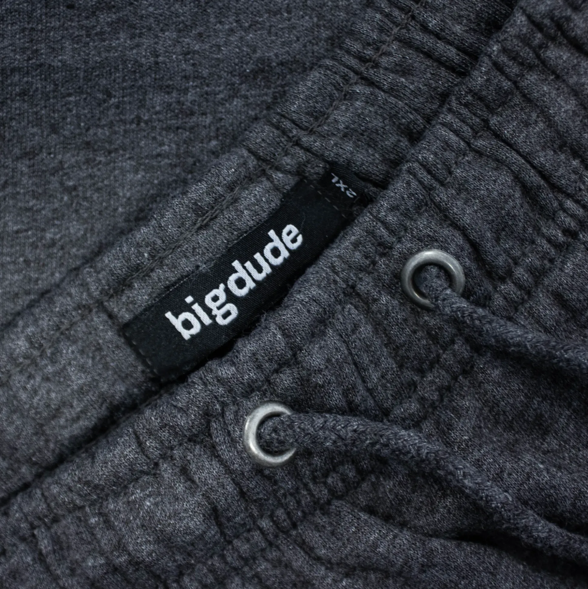 Bigdude Open Hem Joggers Charcoal