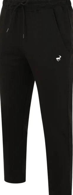 Bigdude Open Hem Loop Back Joggers Black