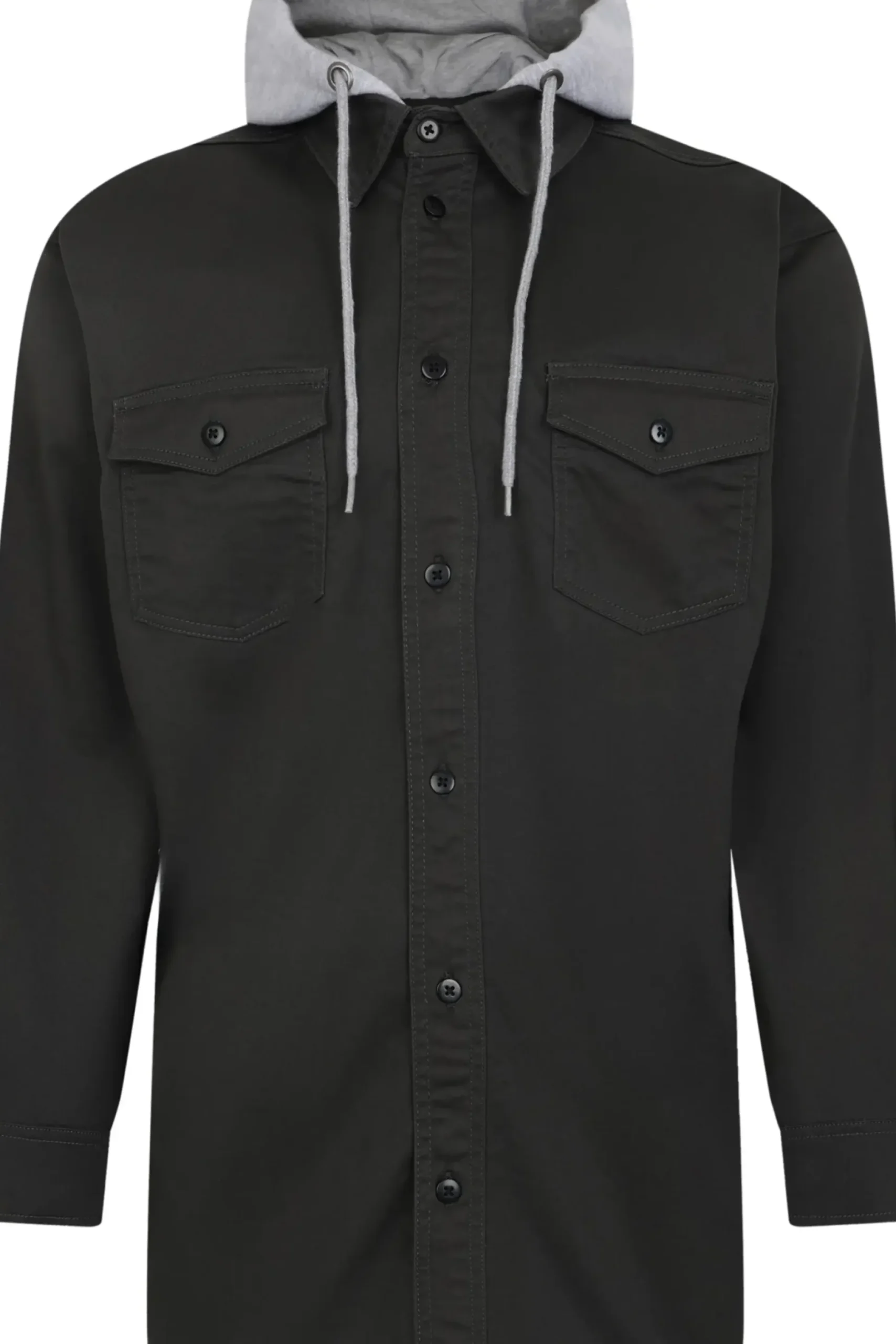 Bigdude Overshirt With Hood Charcoal