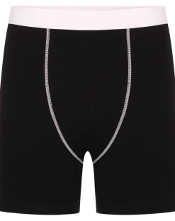 Bigdude 4 Pack Contrast Boxer Shorts Black