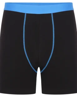 Bigdude 4 Pack Contrast Boxer Shorts Black